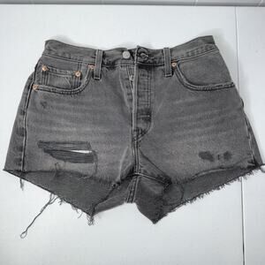 Levi’s Women’s 501 High Rise Denim Shorts Button Fly Size 28